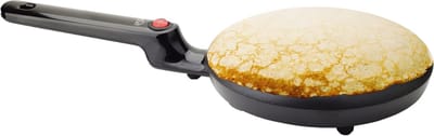 Elektrische Crêpe Maker - Pannenkoekenplaat - Snelle Crêpes Maken - Krachtige 900 Watt - 34x17x18 cm - Zwart