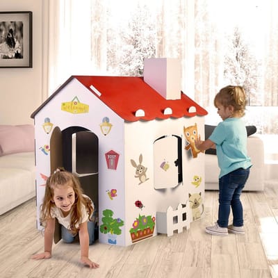 FEBER Kinderspeelhuis van karton (Ecohouse/Carton House)