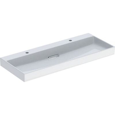 Geberit ONE washbasin 120 cm, horizontal outlet, 2 tap holes, without overflow 505.049.00.1