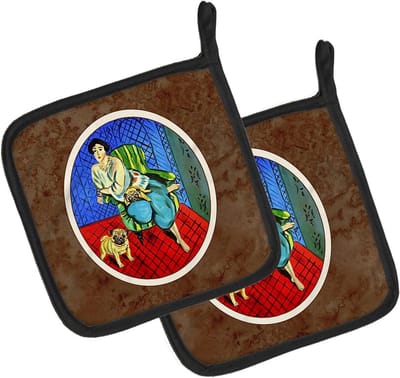 Pannenlappen Paar - Keukenpothouders - Veilig Koken - Hittebestendige Voering - 7 1/2 x 7 1/2 Inch - Multicolor