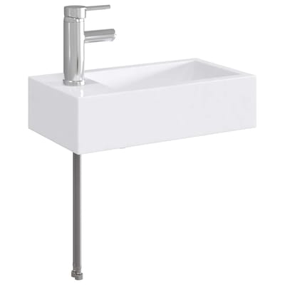 vidaXL - Badkamer - wastafel - met - kraan - en - afvoer - Chroom