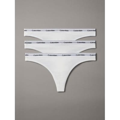Calvin Klein 3-pack strings - Icon logo - Wit 3XL