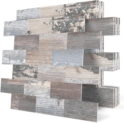 Rustieke Plaktegels voor Keuken en Badkamer – 10 Vellen Houtlook (30,5 x 30,5 cm)