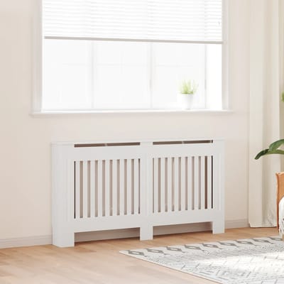 vidaXL Radiatorombouw 152 cm bewerkt hout wit