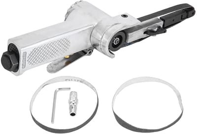 Dailygoods- Luchtbandschuurmachine 16000 tpm - Mini Luchtbandschuurmachine - Pneumatisch Gereedschap - Duurzaam Materiaal - 360° Verstelbaar Handvat - Compact Ontwerp - Bandschuurmachine