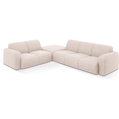Hoekbank Lola links chenille met hocker | Windsor & Co