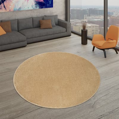 Woonkamertapijt Kurflor effen design modern en tijdloos