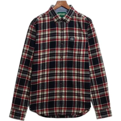 Superdry - Katoenen Lumberjack Overhemd met Lange Mouwen - Heren - Lange mouwen shirts