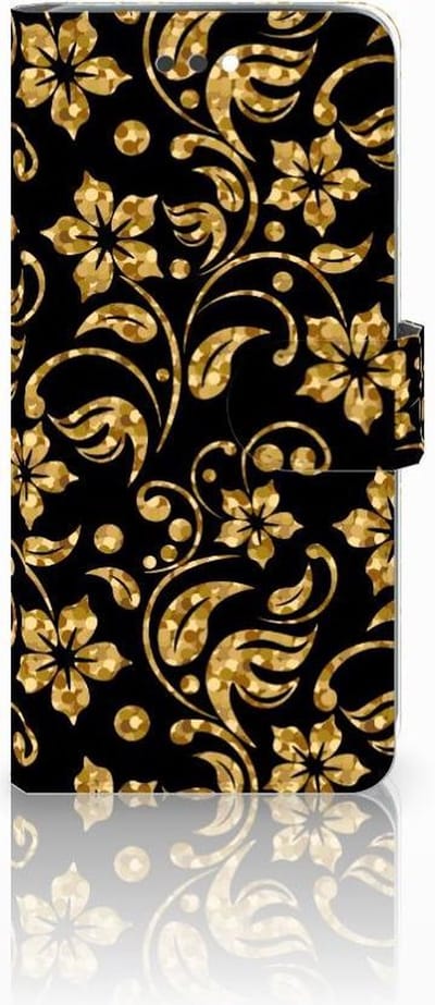 Apple iPhone 7 Plus | 8 Plus Hoesje Gouden Bloemen