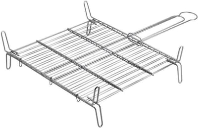 Dubbele Grill - Contact Grill - Buiten Koken - Voedselveilig Materiaal - 25 x 25 cm