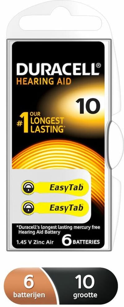 Duracell DA10 ACUSTICA household battery Single-use battery Zink-lucht 1,4 V