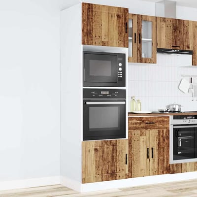 vidaXL - Ovenkasten - 2 - st - Porto - bewerkt - hout - oud - houtkleurig