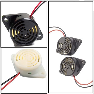 Dailygoody - Elektronische Buzzer - Actieve Piëzo-zoemer - Zwart en Wit - Continu Geluid - Alarm voor Elektronische Apparaten - Geschikt voor Wandmonta