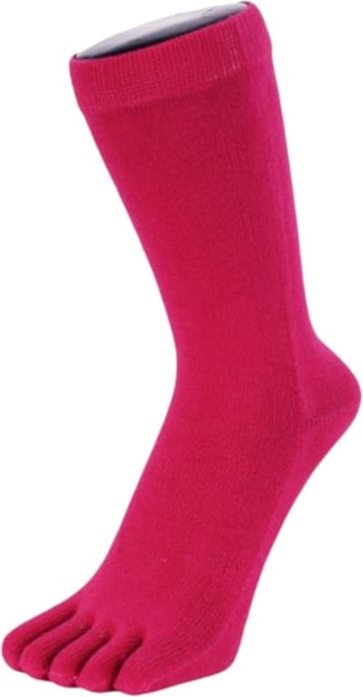 TOETOE Everyday Mid-Calf effen teensokken - Fuchsia - 35-46 - Teensokken