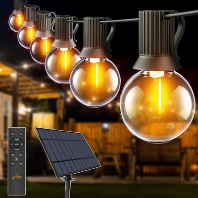 30 m Solar Fairy Lights met 50 + 2 LED Lampen, Buitenverlichting met Afstandsbediening, 3 Verlichtingsmodi, Timerfunctie en IP65 Waterdicht voor Tuin en Balkon