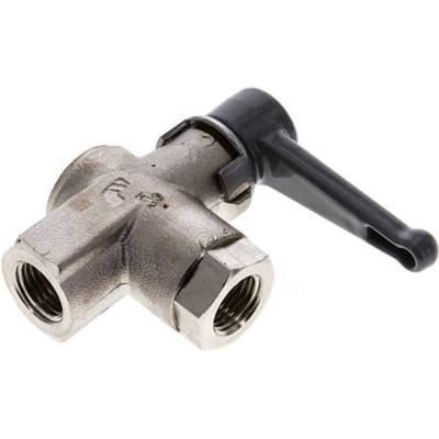 G 1/4 inch 2-Weg Haakse Kogelkraan Messing - BL2BN-MAN-014