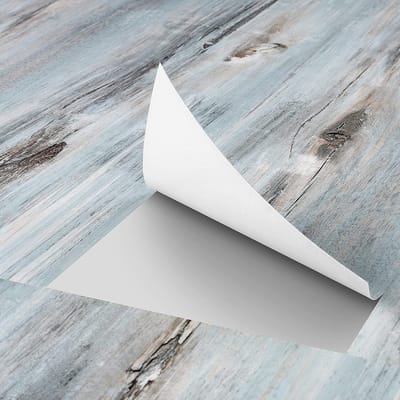 Zelfklevende vloerplanken - Houtlook vinyl - Vloeren vernieuwen - Waterdicht en afwasbaar - 5 stuks - Lichtblauw