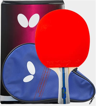 Tafeltennisracket - Pingpongpeddel - Sporten en Spelen - 5-laags hout - Korte steel - 4 Sterren