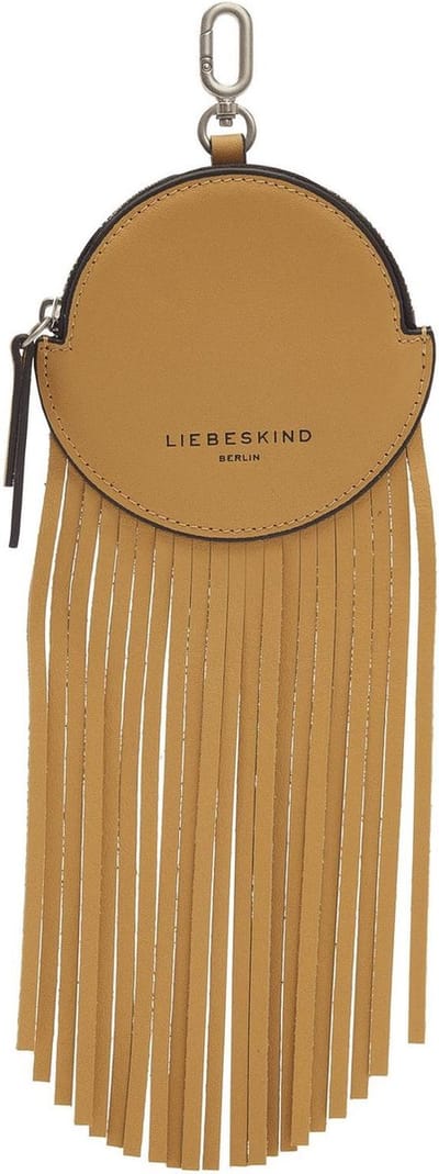 LIEBESKIND BERLIN Leren Utensil zak Francis Pendant Round Lentil Geel
