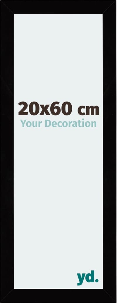 Your Decoration - Fotolijst 20x60 cm - MDF - Zwart Hoogglans - Mura