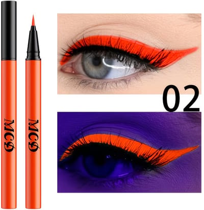 Neonoranje Fluorescerende Eyeliner – UV Glow Liquid Eyeliner – Langhoudende Festival en Party Make-up