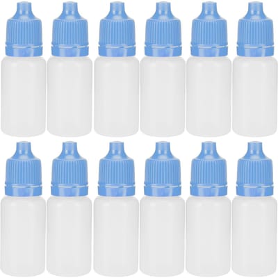 50 stuks 5 ml Lege Druppelflesjes Knijpbare Oogvloeistof Fles Container met Dopjes Stekkers