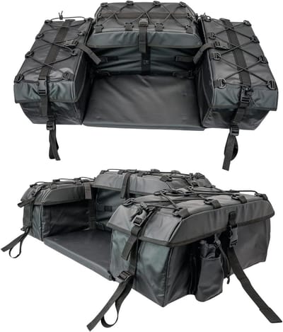 ATV Cargo Tas - Uitrustingstas Motor - Motorrijden Opslag - Stalen Frame Technologie - 4000 Kubieke inches - Zwart