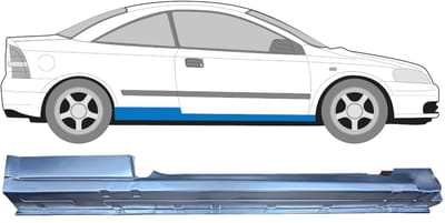 Volledige dorpel voor Opel Astra G 1998-2009 / Rechts / COUPE