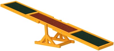 Golaro Hondenwip - Hondenschommel - Behendigheidswip - Agility-Wip - Hondenbalanceerbalk - Wipplank voor Honden tot 50 KG - Hout