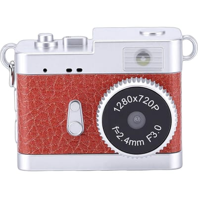 Sleutelhanger Camera HD Retro Digitale Kleine Draagbare Zakcamera CCD Leuk Gadget met LED-licht 4 Filters voor Reizen Studie black