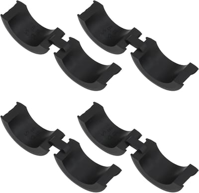 Fiets Stuur Adapters - Stuur Verloopstukken - Diameter Aanpassen - Slijtvast Rubber - 4 Stuks 31.8mm - Zwart