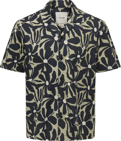 ONLY&SONS - ONSWHITE RESORT REG SS SHIRT - Heren - Overhemden