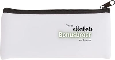 Akyol - voor de allerbeste bonusbroer van de wereld Etui - Broer - de beste bonusbroer - verjaardagscadeau - verjaardag - cadeau - cadeautje voor broer - broer artikelen - kado - geschenk - gift - 20 bij 9 cm