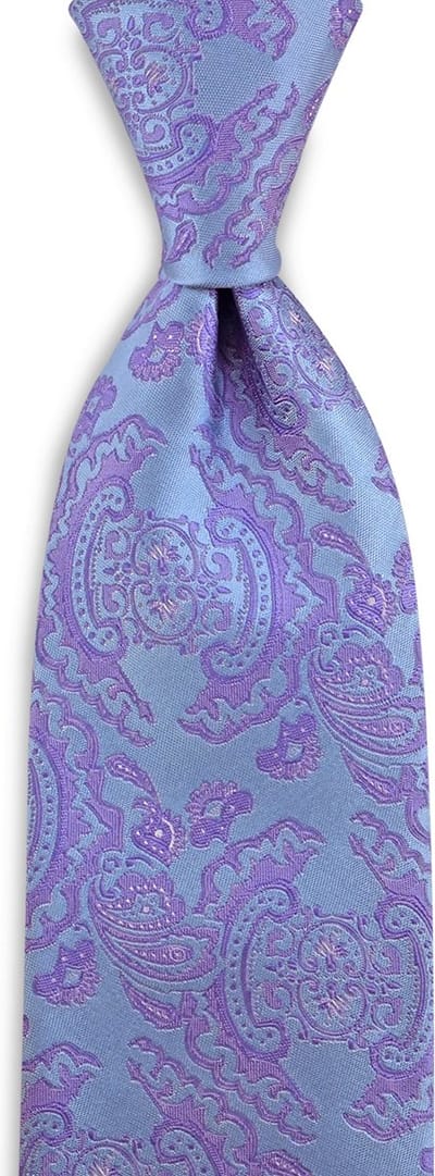 We Love Ties - Stropdassen - Stropdas Barok - lichtblauw / paars