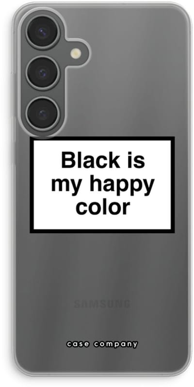 Case Company® - Hoesje geschikt voor Samsung Galaxy S24 Plus hoesje - Black is my happy color - Soft Cover Telefoonhoesje - Bescherming aan alle Kanten en Schermrand