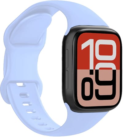 Horloge Band Geschikt voor Apple Watch 1, 2, 3, 4, 5, 6, 7, 8, 9, SE - 38/40/41 mm Bandje Siliconen Verstelbaar - Baby Blauw