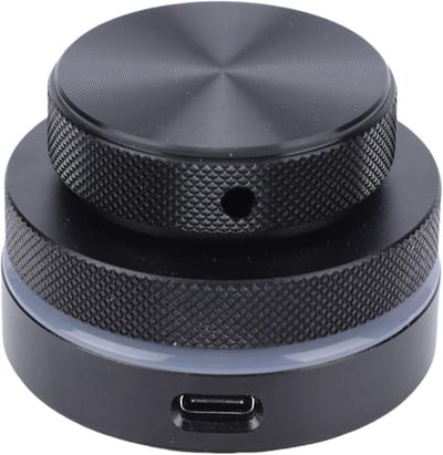 Volumeregelknop - Draaibare Controller - Multimediacontrole - RGB Verlichting - 13 x 9 x 5 cm - Zwart