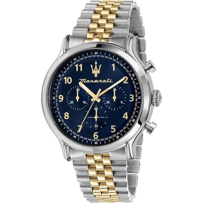 Maserati Epoca Blauw Tweekleurig Metaal Heren Kwarts Chronograaf R8873618030 Horloge blauw