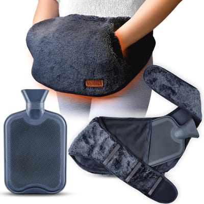 Omwikkelbare Warmwaterkruik - 1,5L Luxe en Draagbare Warmtekruik voor Menstruatiepijn
