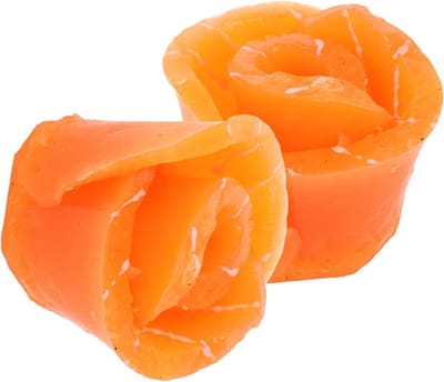 Nep Zalmschijven - Kunstzalm Decoratie - Realistische Displays - Levensechte Textuur - 5.5 cm - Oranje