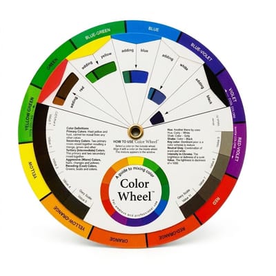 Multicolor kleurwiel palet draaibaar dubbelzijdig kleur meng wiel – kleurwiel voor dames en heren schilderen tekenen en kleur theorie hulpmiddel compact ontwerp
