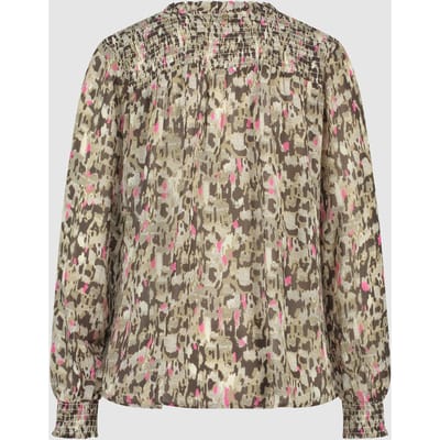 Circle of Trust Tirza Blouse Neon Leo Größe: XS | Longsleeves Outlet | Damen
