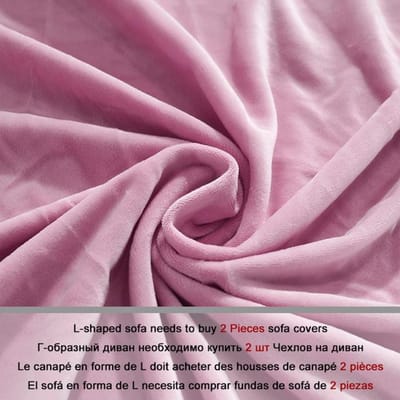 1 stuk fluwelen stof bankhoezen elastische sectionele bankhoes L-vorm bankhoes fauteuil L-vorm bankhoes voor woonkamer 2xPillowcase 45x45cm