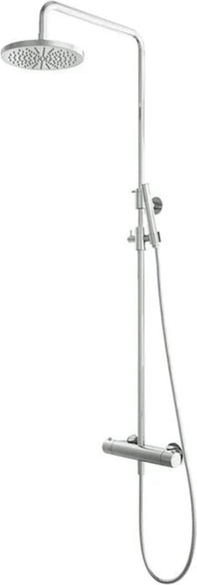 Hotbath Ace SDS11 opbouw regendoucheset met staafhanddouche en 20,6cm ronde hoofddouche aan glijstang chroom