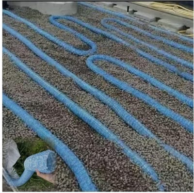 Afvoerbuis Flexibel - Drainageslang - Overtollig Water Afvoeren - Met Staaldraad Steun - 75 Meter - Zwart