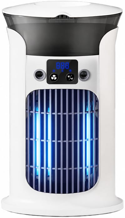 VHV - Mini airco - Luchtkoeler - Mobiele airco - Draagbare verdampingskoeler - Met ventilator bevochtiger nachtlicht - Voor bureau slaapkamer en camping