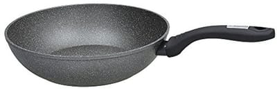Wok met 1 handvat 28 cm - Mythos Marble Zwart