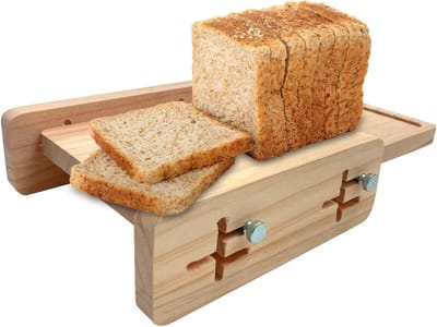 Brood Snijmachine - Brood Snijplank - Gelijkmatig Brood Snijden - Verstelbare Dikte - 27x18x6cm - Hout
