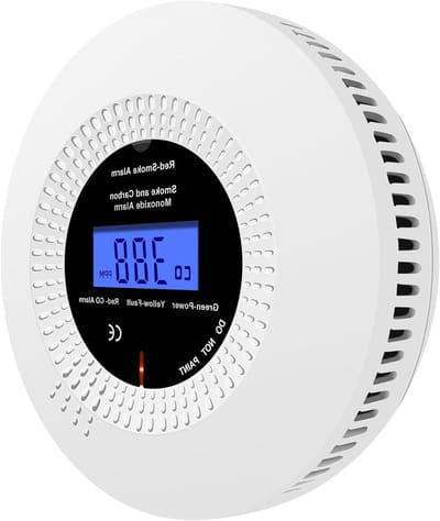 Allecto Plus - Combinatie van rook- en koolmonoxidemelders met digitaal display voor thuis - EN 52091 & EN14604 goedgekeurd - 1 stuk - Veiligheidswaarschuwing voor huis