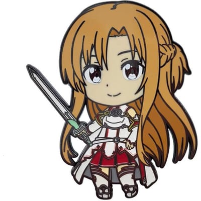 Sword Art Online Anime Périphériques Kirito Asuna Épingles Émaillées Broches Sac à Dos Vêtements Accessoires Badge de Décoration Cadeau beige